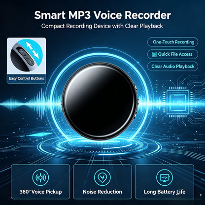 Ultra Magnetic Voice Recorder with HD Noise Reduction - Voice control