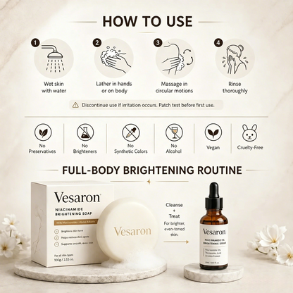 Niacinamide Skin Brightening Soap melasma dark spots freckle