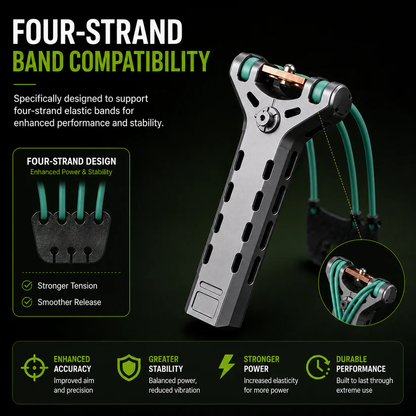 Professional Telescopic Aluminum Alloy Auto-Loading Slingshot Full Kit (200 Steel Balls)