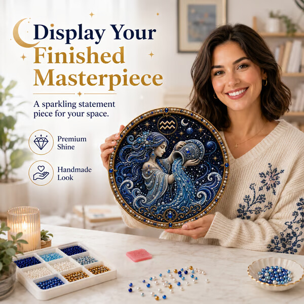 🔥 LAST DAY 49% OFF – ✨ Premium 3D Pearl 12 Zodiac Signs Art Kit | Luxury Flocked Canvas with Scratch-Resistant Non-Fading Pearl Beads DIY Handmade Astrology Decor ♈🌙💎