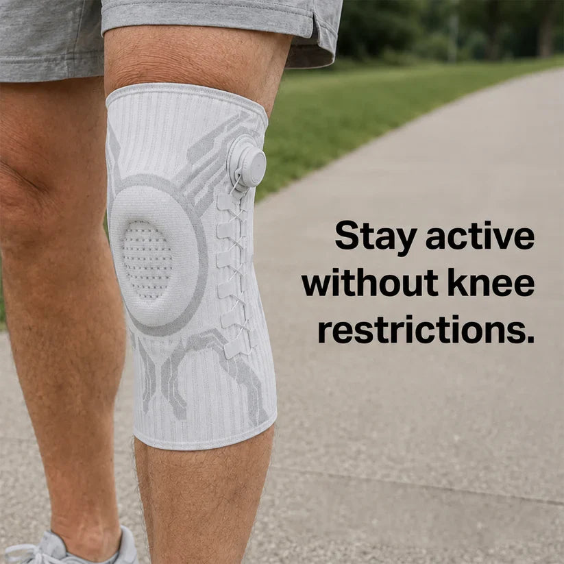 Knee support worn view