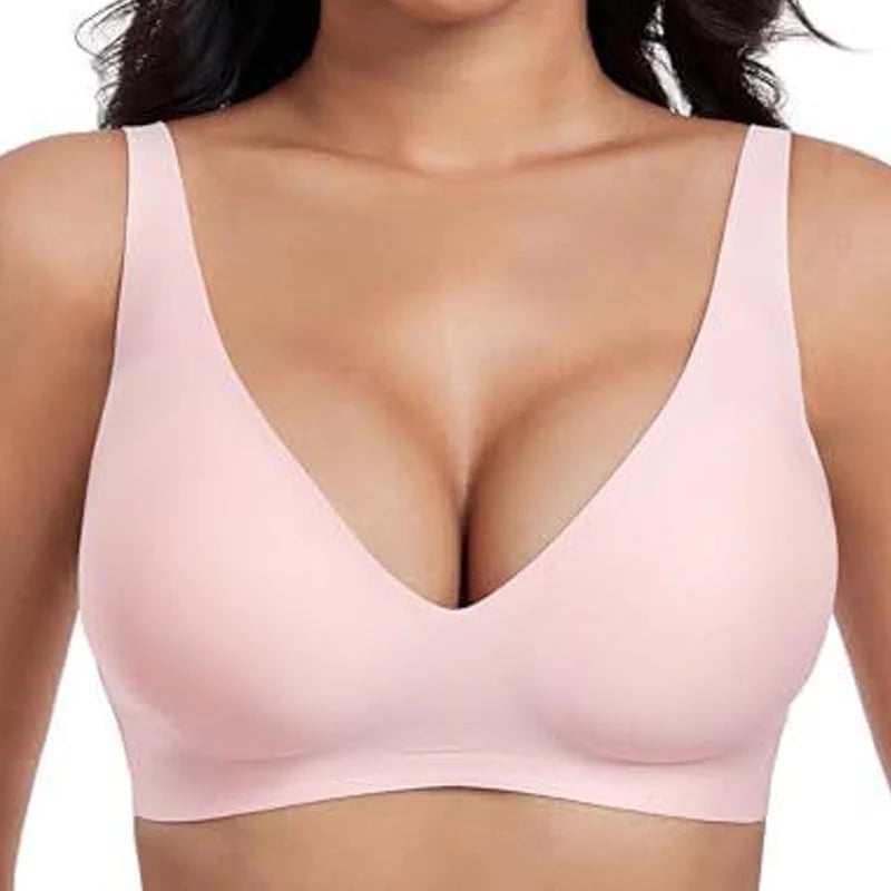 🏆Flash Sale⚡60K+ SOLD! Women Jelly Bras Wirefree Full Coverage No Underwire Everyday Bras Comfortable Wireless Padded Tshirt Bra