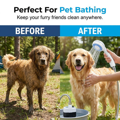 ✨Exclusive Offer🚿 Stay Fresh Outdoors💥 Portable Camping Shower with Adjustable Flow – For Easy & Convenient Outdoor Cleaning!