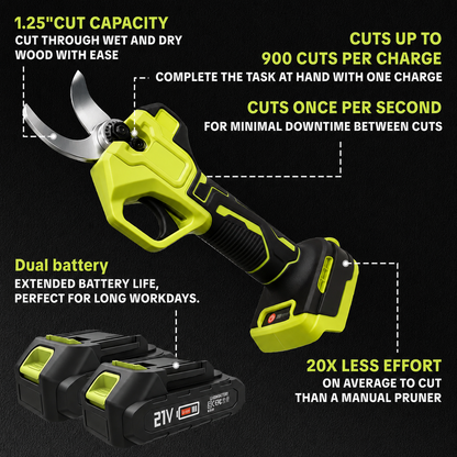 Cordless Electric Pruning Shears – 1" Cutting Capacity