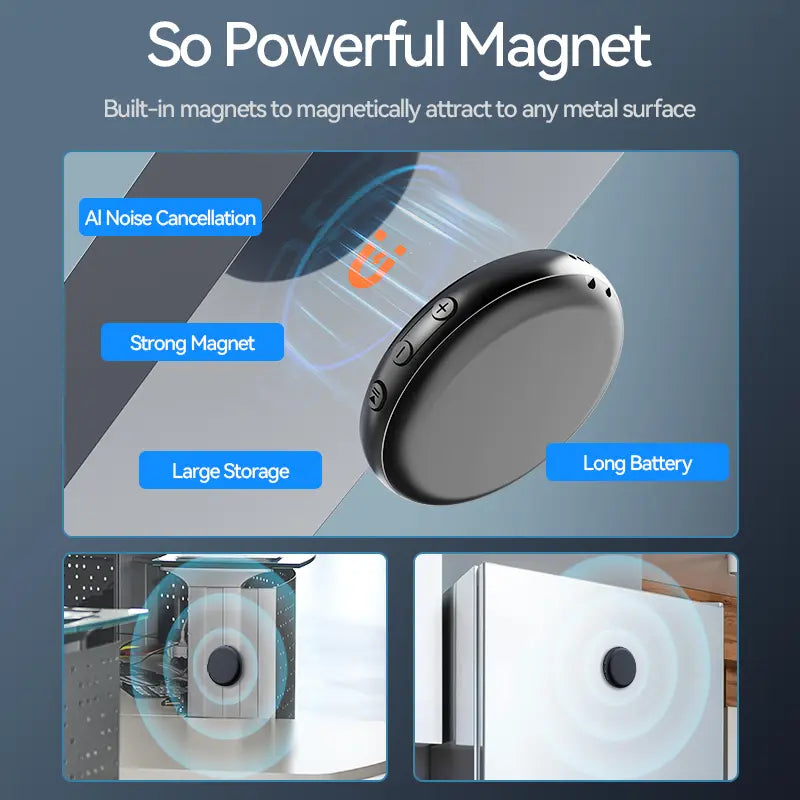 Ultra Magnetic Voice Recorder with HD Noise Reduction - Voice control