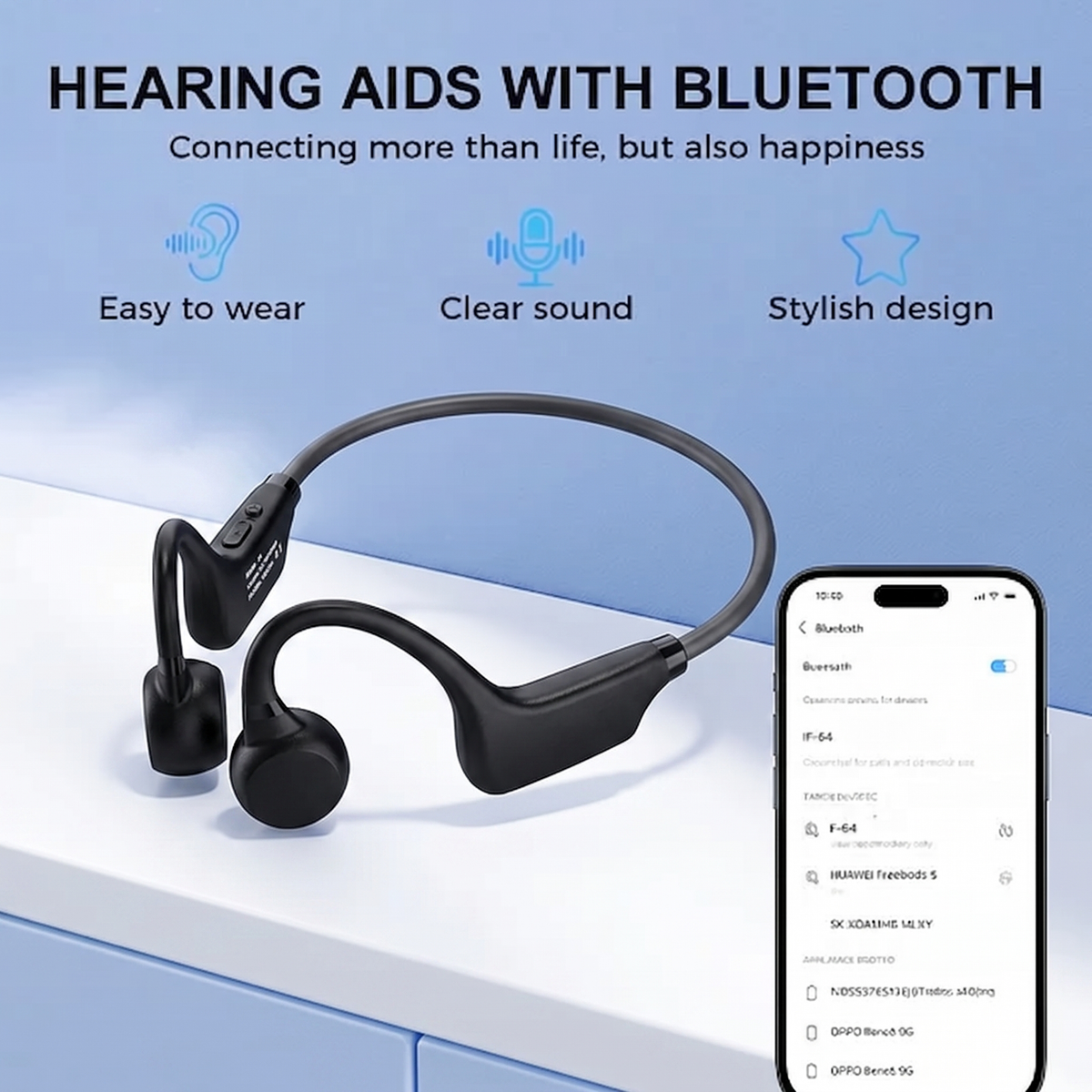 🔥 Hear Conversations More Clearly – Comfortable Bone-Conduction Hearing Support