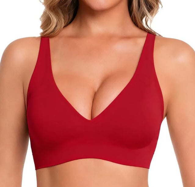 🏆Flash Sale⚡60K+ SOLD! Women Jelly Bras Wirefree Full Coverage No Underwire Everyday Bras Comfortable Wireless Padded Tshirt Bra