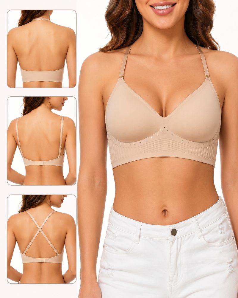 Low-Back Seamless Convertible Demi Bra