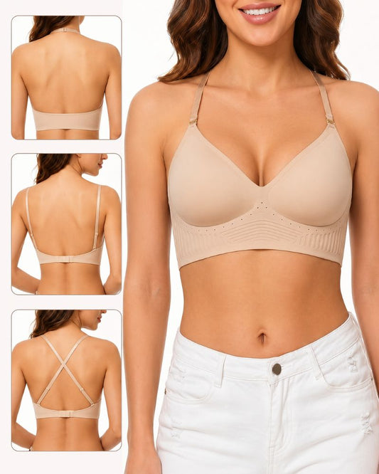 Low-Back Seamless Convertible Demi Bra