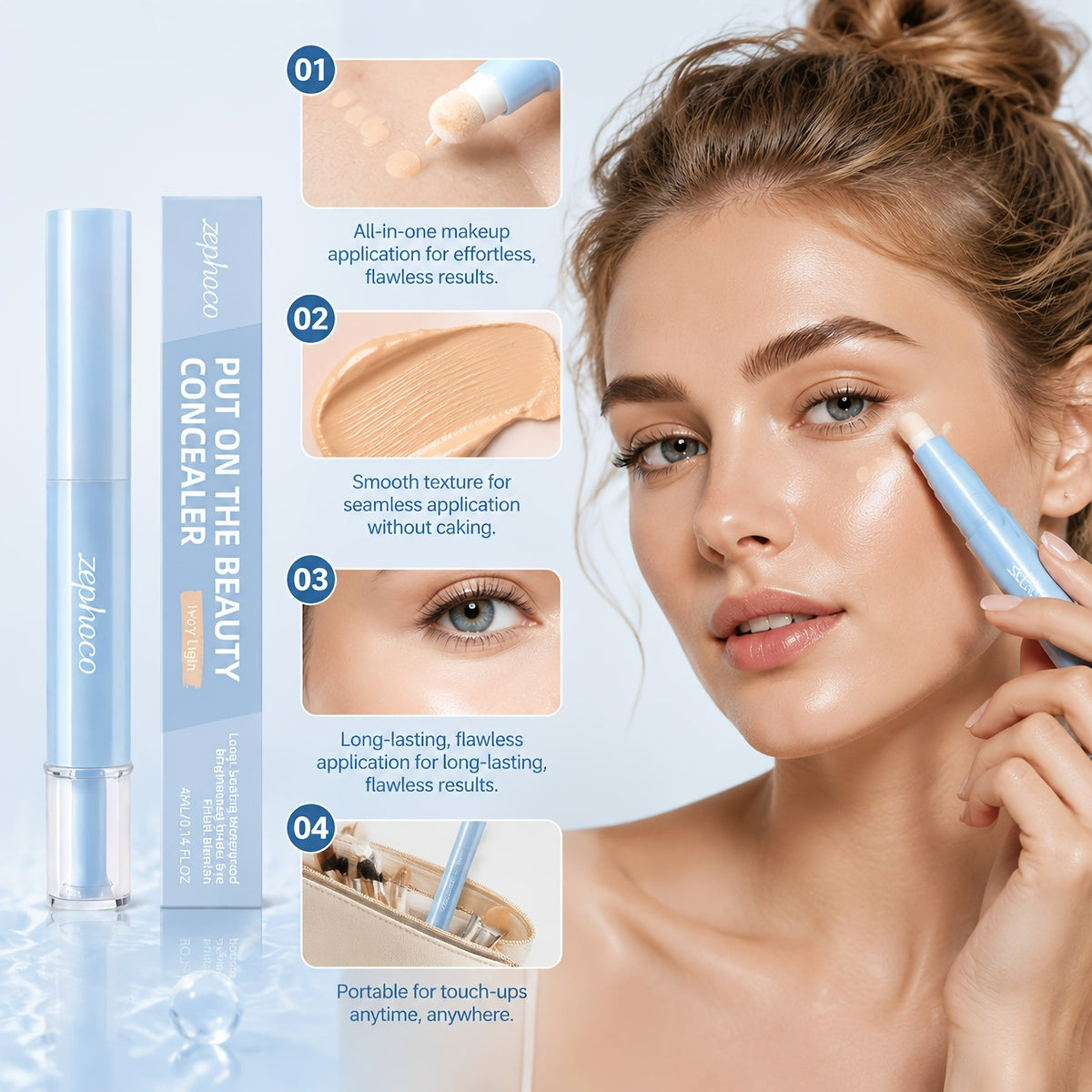 3-Color 4Ml Illuminating Contouring Concealer Pen Series