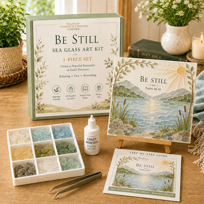 Psalms of Comfort and Strength Sea Glass Art Kit
