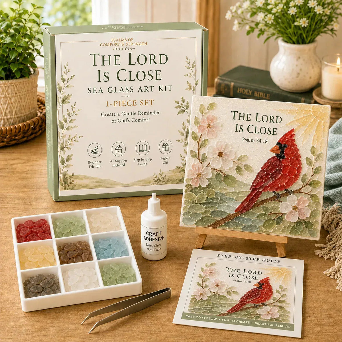 Psalms of Comfort and Strength Sea Glass Art Kit