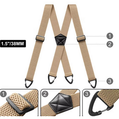 ⏰Men's X-Back Suspenders with Hook Clips