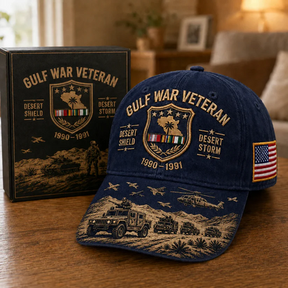 🏆Last Day Promo: 45% OFF! 🏜️ Desert Storm Veteran Commemorative Cap – Gulf War Desert Shield Veteran Hat